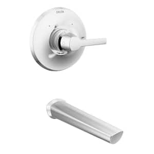 Galeon 1-Handle Wall-Mount Tub Trim Kit in Lumicoat Chrome (Valve Not Included)