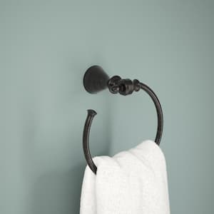 Vessona Wall Mount Round Open Towel Ring Bath Hardware Accessory in Venetian Bronze