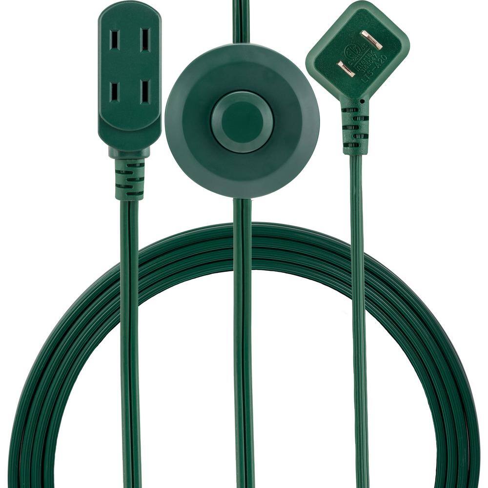 9ft 3-Outlet /3 Conductors Indoor Polarized Extension Cord and Foot Switch 