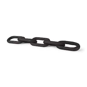 Alix 29.0 in. L x 5.0 in. W x 5.0 in. H Black Wood Link Chain Decorative Object