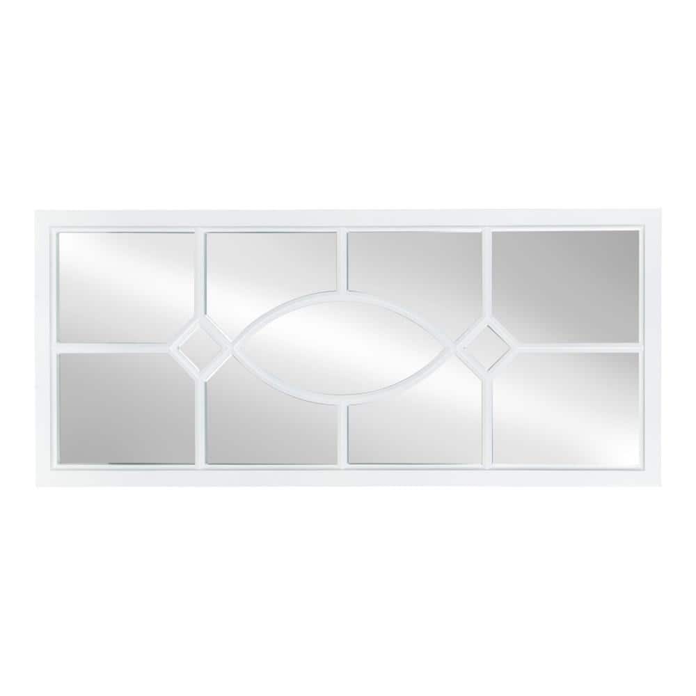 Cassat Full-Length White Windowpane Wall Accent Mirror