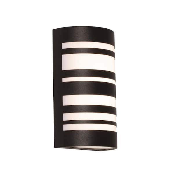 AFX Stack 18 in. Textured Bronze Integrated LED Outdoor Wall Lantern Sconce