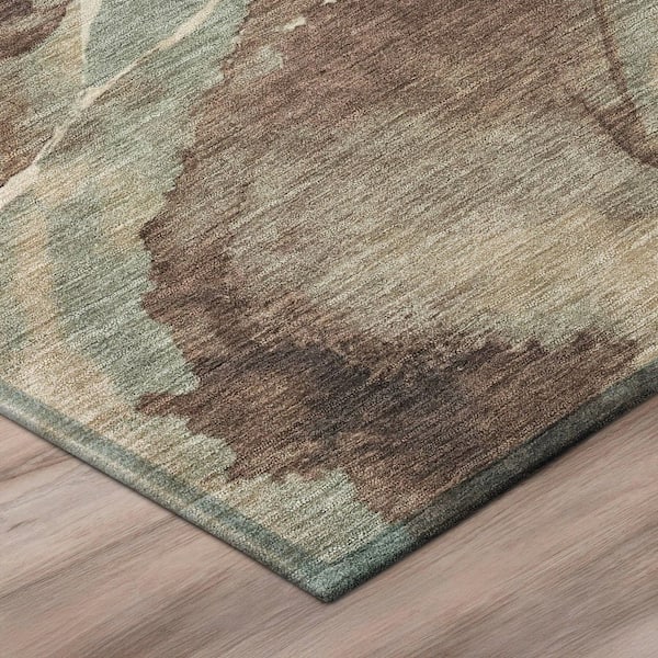 Chantille Machine Washable Indoor/Outdoor Abstract ACN3037 Mocha 3 ft. x 4 ft. Area Rug