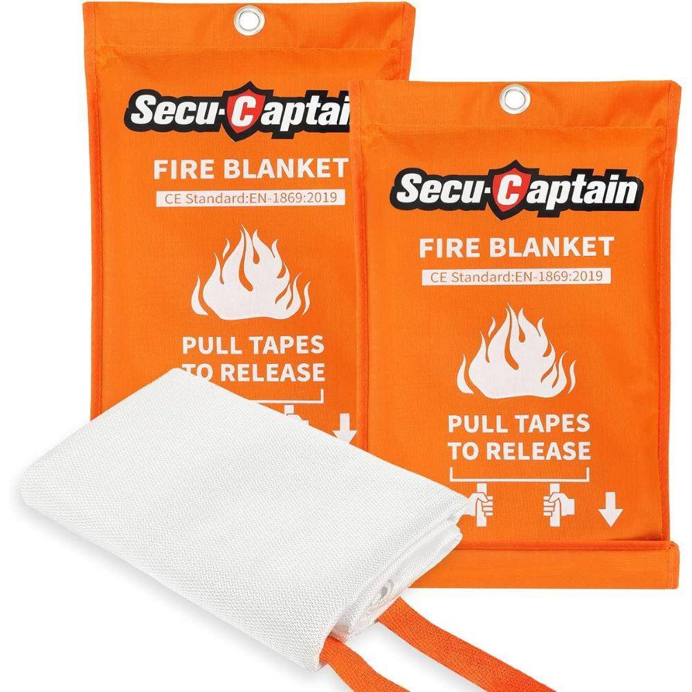 Etokfoks 40 in. x 40 in. Emergency Fiberglass Fire Blanket for Home