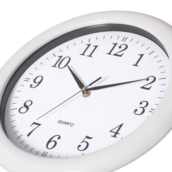 CLOCKSWISE White Round Decorative Classic Wall Clock For Living