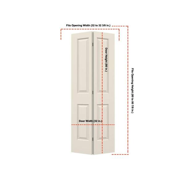 JELD-WEN 32 in. x 80 in. Carrara 2 Panel Hollow Core Primed Molded