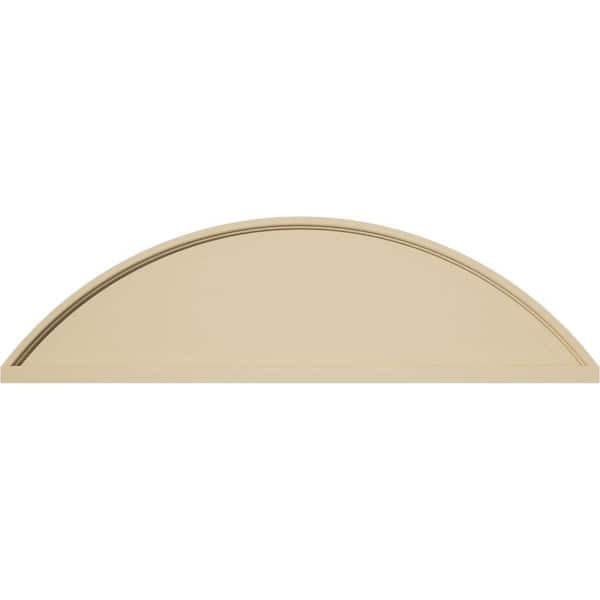 Ekena Millwork 36 in. W x 10 in. H x 2 in. P Segment Arch Smooth Signature Urethane Pediment, Primed Tan