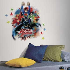 5 in. x 19 in. Justice League Peel and Stick Giant Wall Decal
