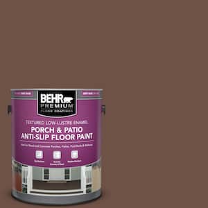 1 gal. #PMD-108 Double Chocolate Textured Low-Lustre Enamel Interior/Exterior Porch and Patio Anti-Slip Floor Paint