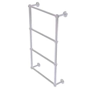 Waverly Place Collection 36 in. Wall Mounted 4 Tier Ladder Towel Bar with Dotted Detail in Polished Chrome