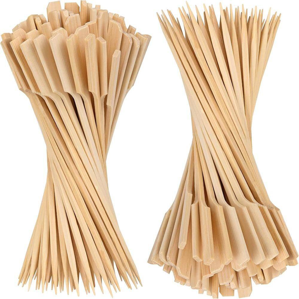 Bamboo Paddle Skewers Natural Wood Disposable Appetizer Sandwich Toothpicks BBQ 300 Pieces Per Case price history on PriceWatchPro