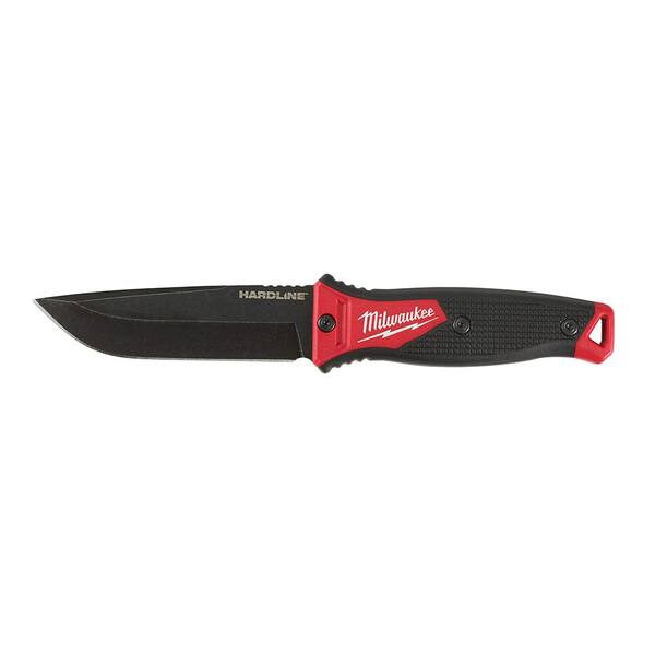 Milwaukee Hardline 5 in. AUS-8 Steel Drop Point Fixed Blade Knife