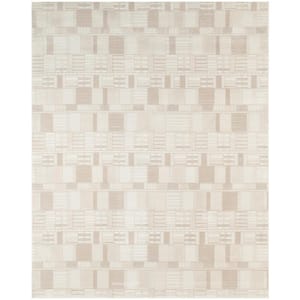 Nordic Ivory Beige 8 ft. x 10 ft. Geometric Contemporary Area Rug