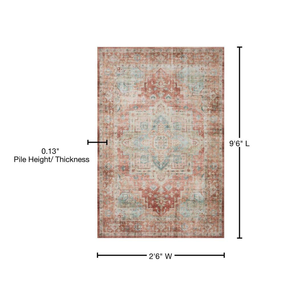Handmade Braided Medallion Wool-Synthetic Blend Area Rug in Blue
