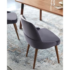 Robin Modern Dining Chair, Black, 32 in. H x 21 in. W x 22 in. D, 32 in. H x 21 in. W x 22 in. D