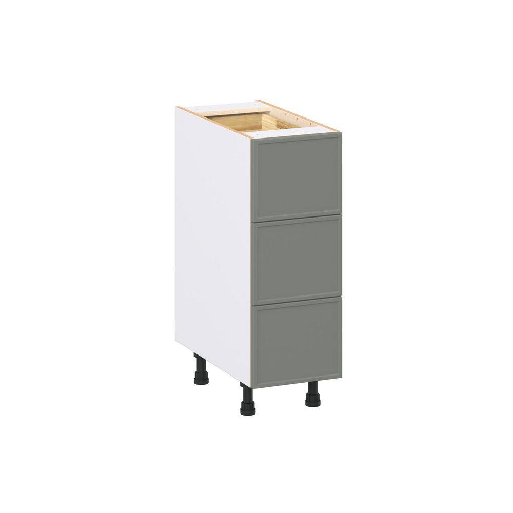 Fairview 12 in. W x 24 in. D x 34.5 in. H Assembled Slim Shaker Drawer Base Kitchen Cabinet in Moss Green with 4-Drawers price history on PriceWatchPro