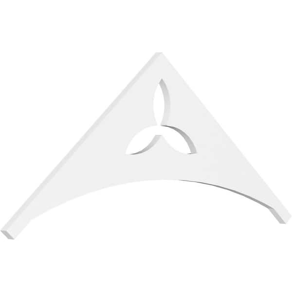 Ekena Millwork 1 in. x 48 in. x 20 in. (10/12) Pitch Naple Gable Pediment Architectural Grade PVC Moulding