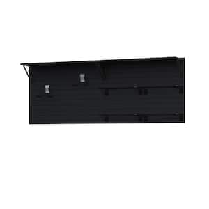 FlowWall 36 in. H x 96 in. W Slat Wall Panel Set 9-Piece Heavy Duty Basic Storage Set in Black