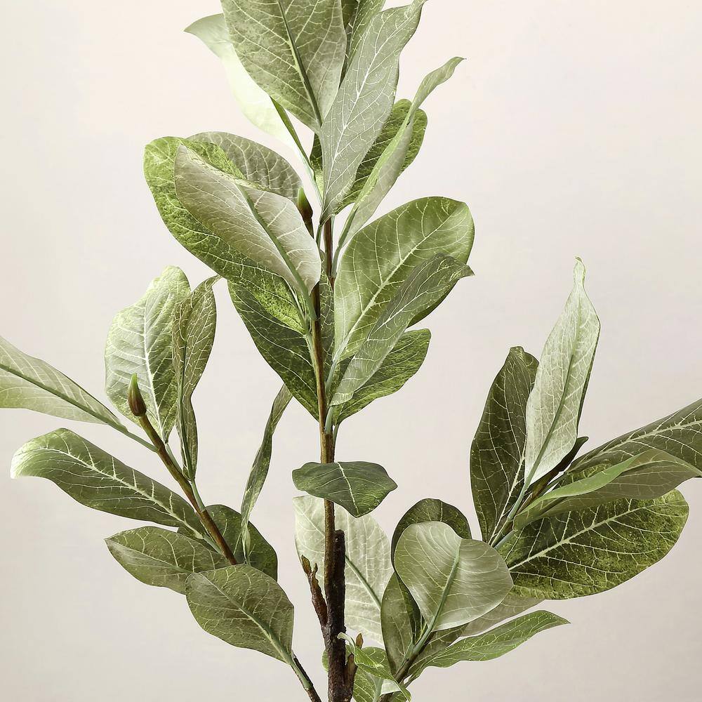 51-inch Faux Magnolia Tree in Gray Cement Pot