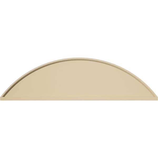 46-in. W x 12-1/2-in. H x 2-in. P Segment Arch Smooth Signature Urethane Pediment, Primed Tan