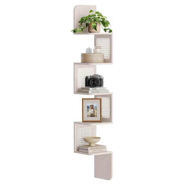 Unbranded 7.9 in. W x 7.9 in. D 5-Tier Corner Decorative Wall Shelf