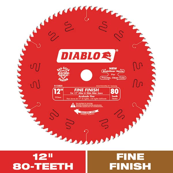 12in. x 80-Tooth Fine Finish Saw Blade for Wood