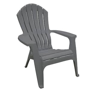 RealComfort Charcoal Resin Plastic Adirondack Chair