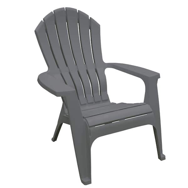 StyleWell RealComfort Charcoal Resin Plastic Adirondack Chair