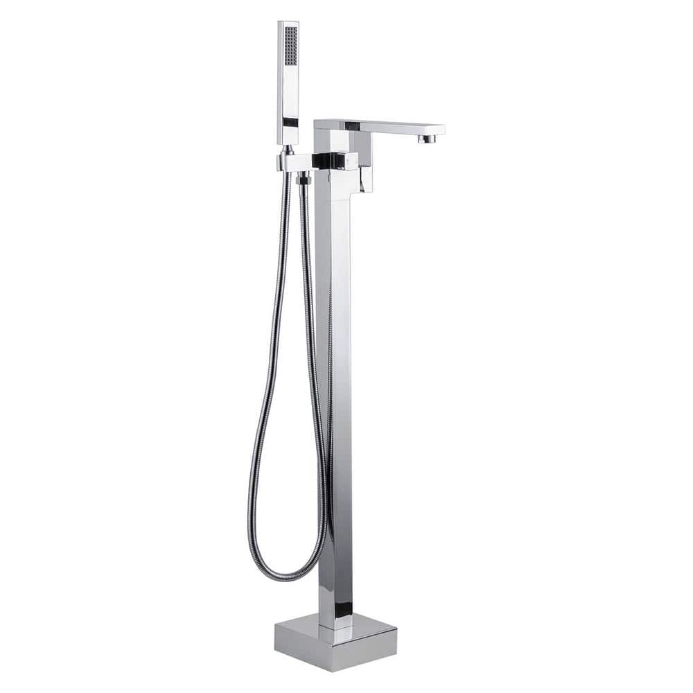 WOWOW Single-Handle Freestanding Tub Faucet with Hand Shower in