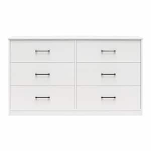 Pearce 54 in. Wide 6-Drawer Dresser, White