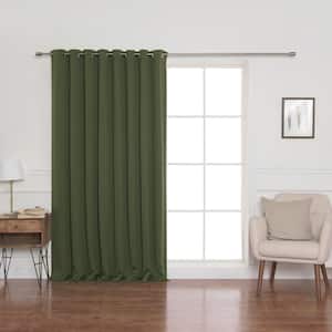 Moss Polyester Solid 100 in. W x 84 in. L Grommet Blackout Curtain