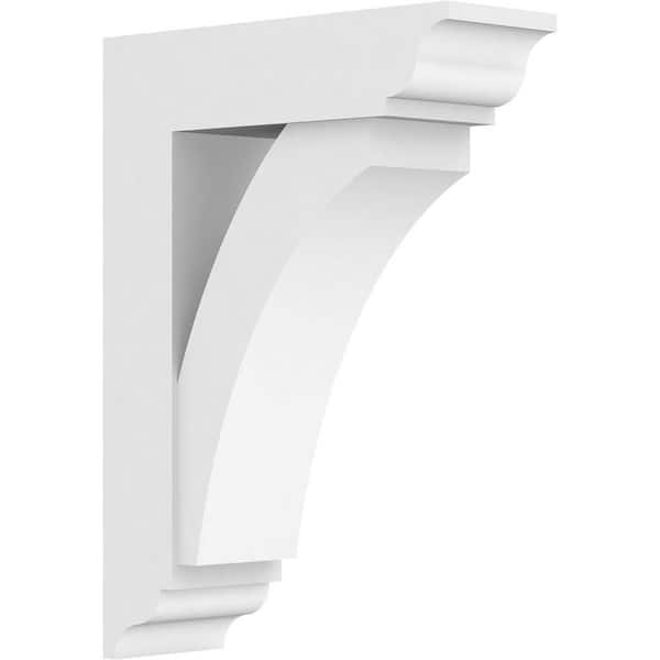 Ekena Millwork Standard Thorton 5 in. W x 22 in. H x 16 in. D Signature Urethane Polyurethane Bracket With Traditional Ends