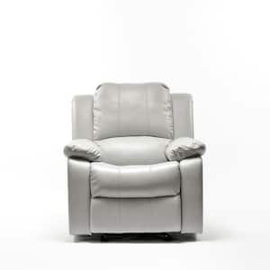 Clifton Dove Faux Leather Glider Rocker Recliner