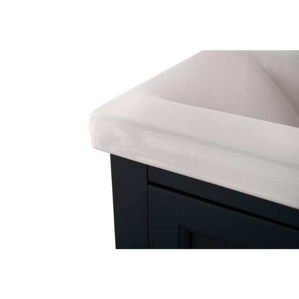 remodel 05 V.A. 『VANITY BOX』 Project Source 24-in Deep Blue Single Sink Bathroom Vanity