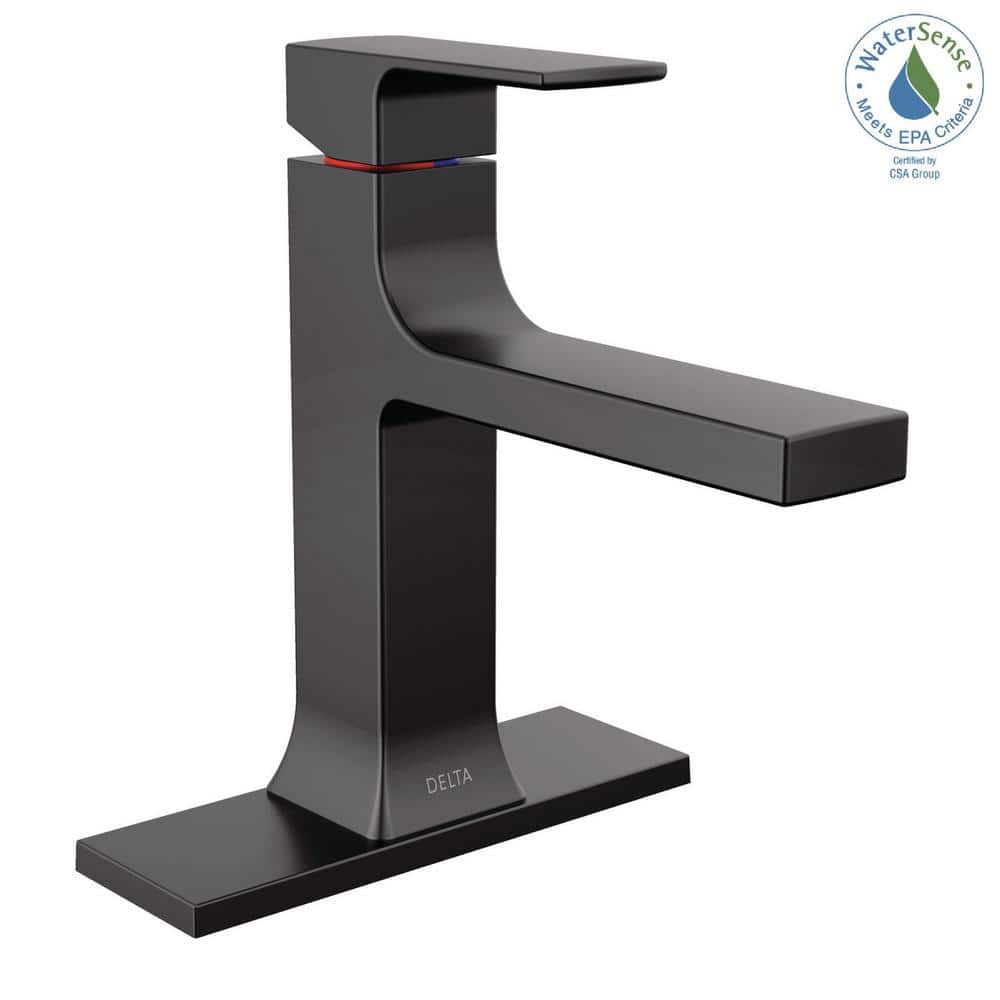 Matte Black Modern Single Handle Bathroom Faucet
