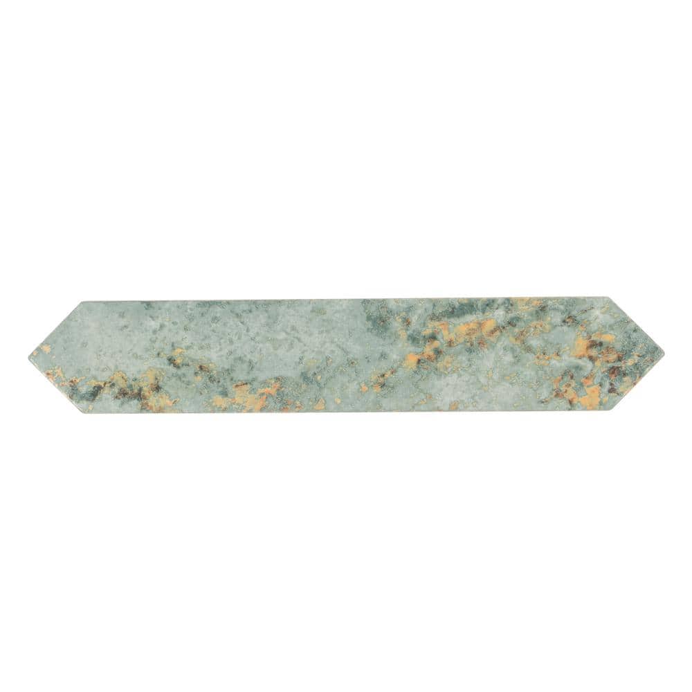 Festa Green 1.7 in. x 9.6 in. Glossy Ceramic Picket Wall and Floor Tile (2.37 sq. ft./case) (23-pack) price history on PriceWatchPro