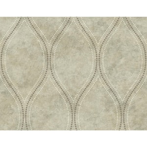Eira Light Brown Marble Ogee Vinyl Strippable Roll (Covers 60.8 sq. ft.)