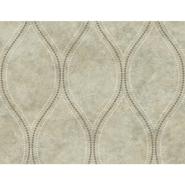 Kenneth James Eira Light Brown Marble Ogee Vinyl Strippable Roll (Covers 60.8 sq. ft.)