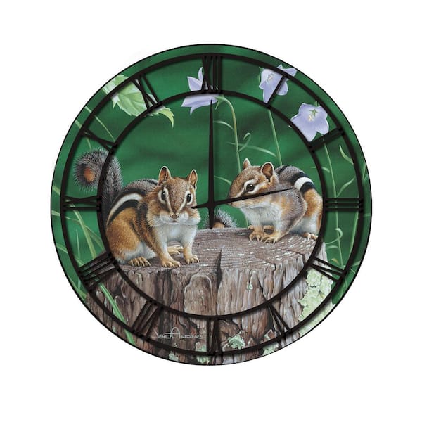 Unbranded "Chipmunks" Full Coverage Art and Black Numbers Imaged Wall Clock