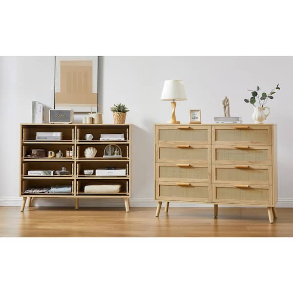 【送料無料】Veal 12 Drawer Chest - BEIGE 47 in. W x 16 in. D x 37 in. H Beige Linen Cabinet, Bedroom