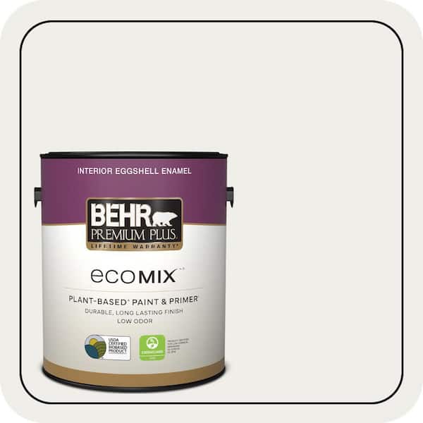 1 gal. #PWN-53 White Mink Eggshell Enamel EcoMix Plant-Based Interior Paint & Primer