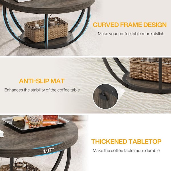 TRIBESIGNS WAY TO ORIGIN Inaayah 31.7 in. Gray Small Round