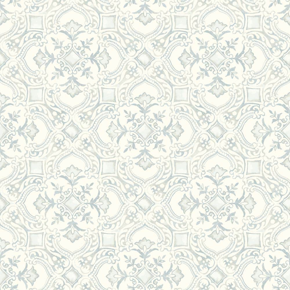 Chesapeake Marjoram Light Blue PrePasted NonWoven Wallpaper 4134
