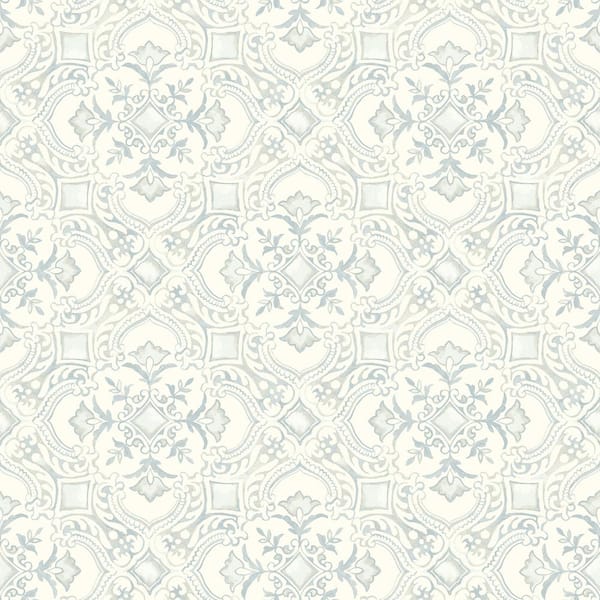 Chesapeake Marjoram Light Blue Pre-Pasted Non-Woven Wallpaper Sample