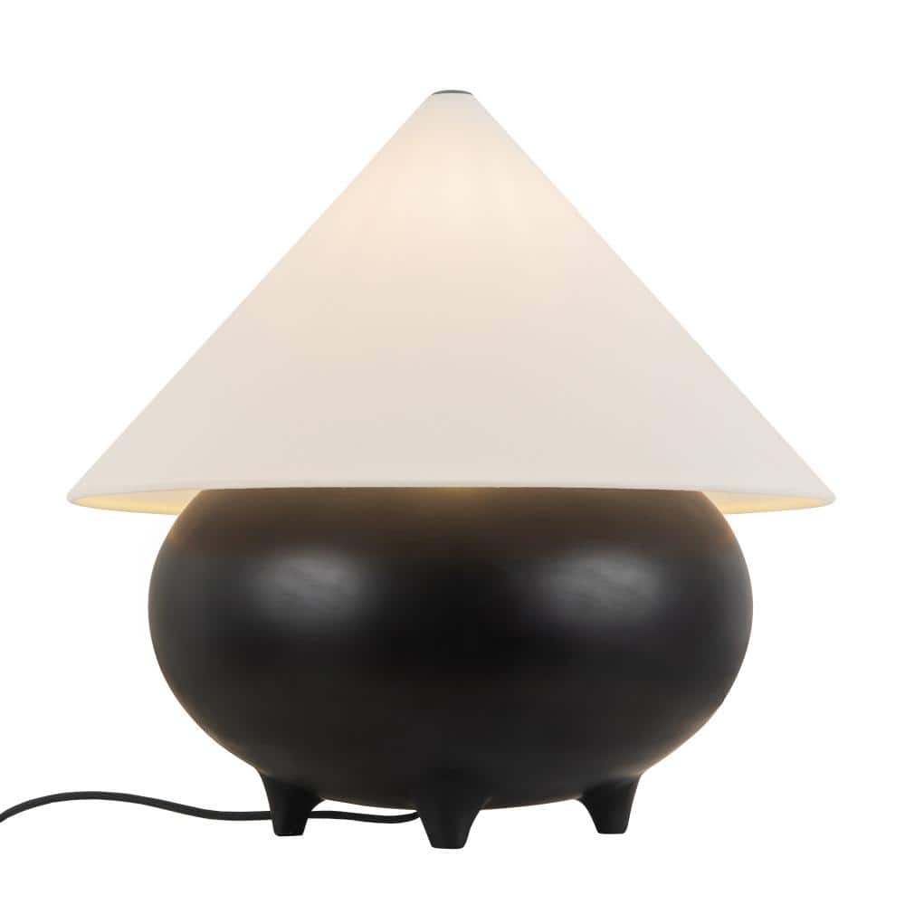 Rowan 17-in Matte Black Table Lamp with White Linen Shade price history on PriceWatchPro