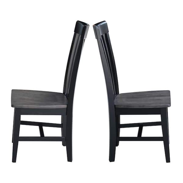 Black/Coal Tall Mission Chair (Set of 2)