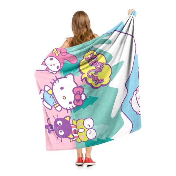 Northwest Hello Kitty Smitten Youth Silk Touch Comfy Throw Blanket with  Sleeves, 48 x, 48