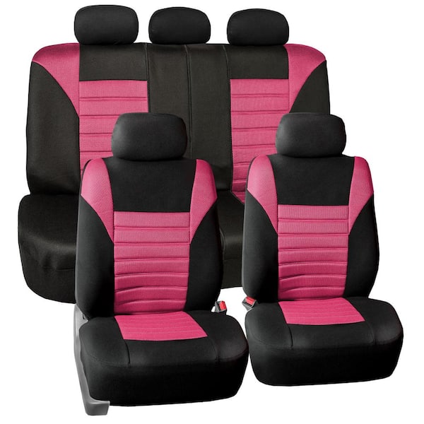 FH Group Premium 3D Air Mesh 47 in. x 23 in. x 1 in. Air Bag Compatible  Full Set Car Seat Covers DMFB068PINK115 - The Home Depot