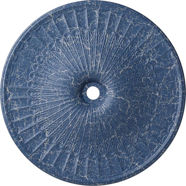Ekena Millwork 3-3/8 in. x 51 in. x 51 in. Polyurethane Galveston Ceiling Medallion, Americana Crackle