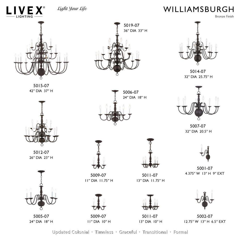 Bronze 36-Inch 20-Light Candelabra Chandelier